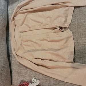 cream button up cropped sweater from forever 21